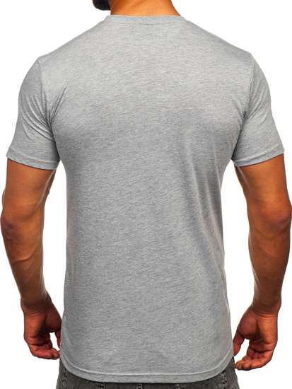 Men's Cotton Printed T-shirt Grey Bolf 143004