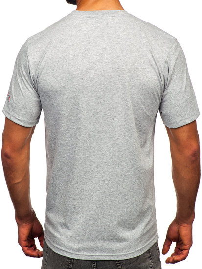 Men's Cotton Printed T-shirt Grey Bolf 14739