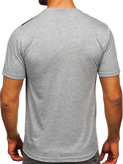 Men's Cotton Printed T-shirt Grey Bolf 5041