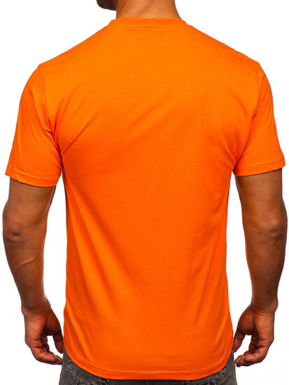 Men's Cotton Printed T-shirt Orange Bolf 5035