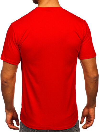 Men's Cotton Printed T-shirt Red Bolf 143000