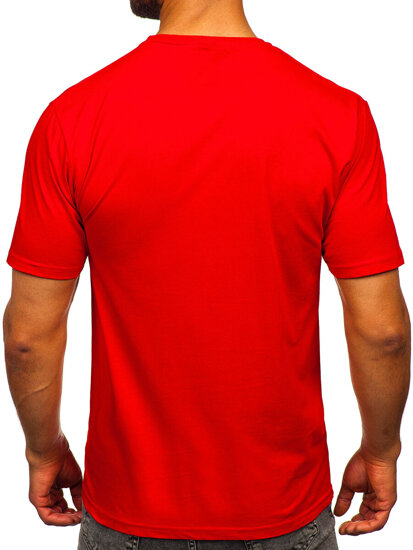 Men's Cotton Printed T-shirt Red Bolf 5032