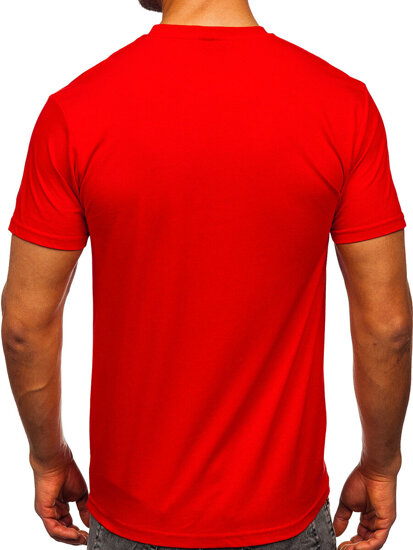 Men's Cotton Printed T-shirt Red Bolf 5035