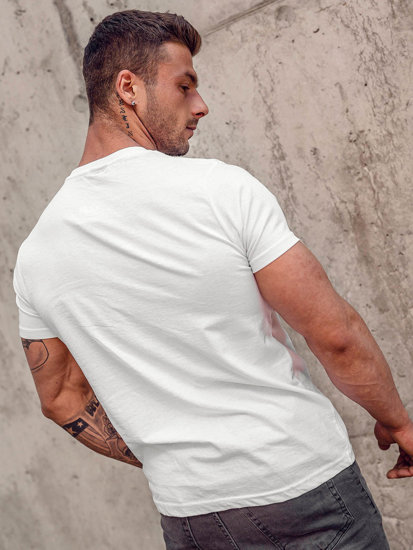 Men's Cotton Printed T-shirt White Bolf 0404TA