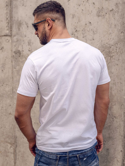 Men's Cotton Printed T-shirt White Bolf 143008