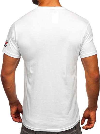 Men's Cotton Printed T-shirt White Bolf 14514