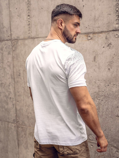 Men's Cotton Printed T-shirt White Bolf 14710A