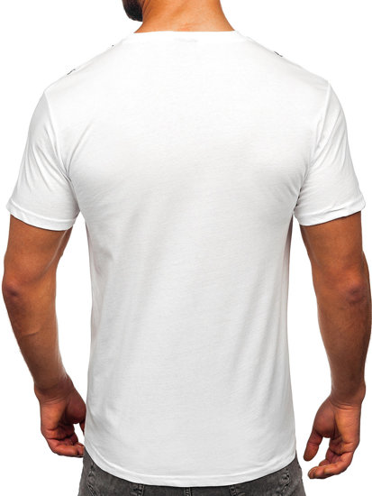 Men's Cotton Printed T-shirt White Bolf 14728