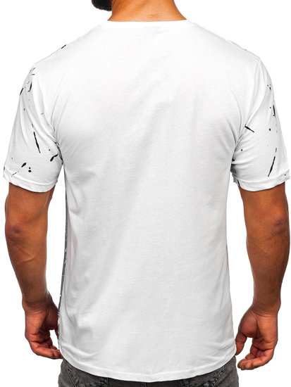 Men's Cotton Printed T-shirt White Bolf 14730