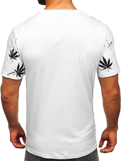 Men's Cotton Printed T-shirt White Bolf 14744