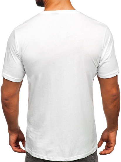 Men's Cotton Printed T-shirt White Bolf 14761