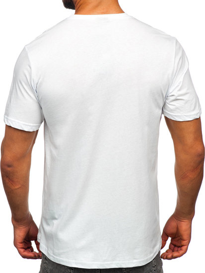 Men's Cotton Printed T-shirt White Bolf 14772