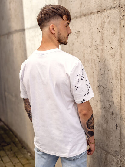 Men's Cotton Printed T-shirt White Bolf 300A