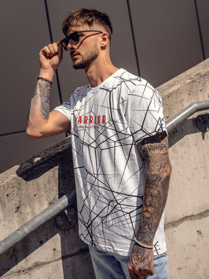 Men's Cotton Printed T-shirt White Bolf SS10935A