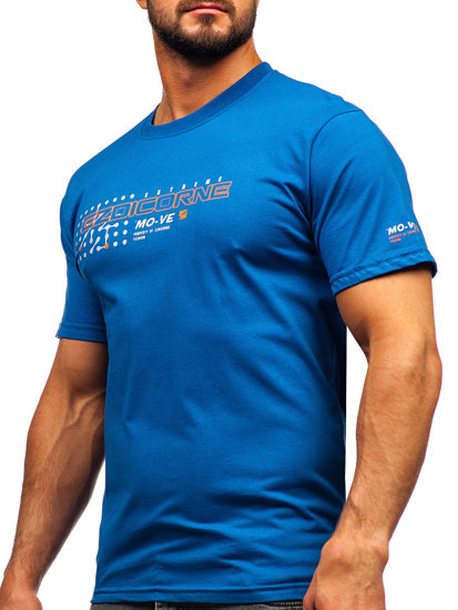 Men's Cotton T-shirt Blue Bolf 14732