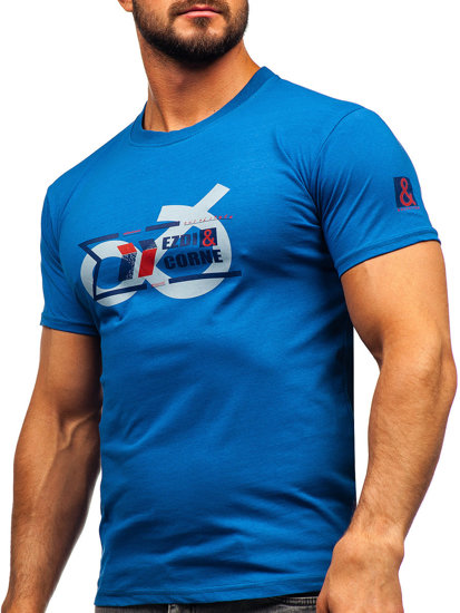 Men's Cotton T-shirt Blue Bolf 14736