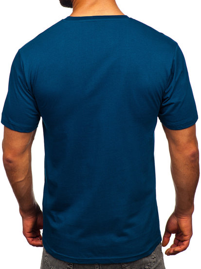 Men's Cotton T-shirt Dark Blue Bolf 14748