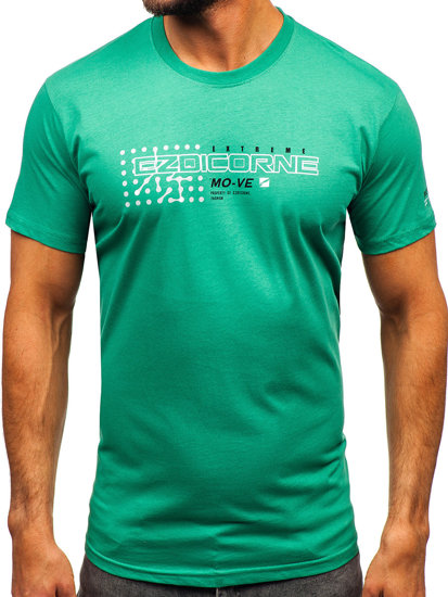 Men's Cotton T-shirt Green Bolf 14732