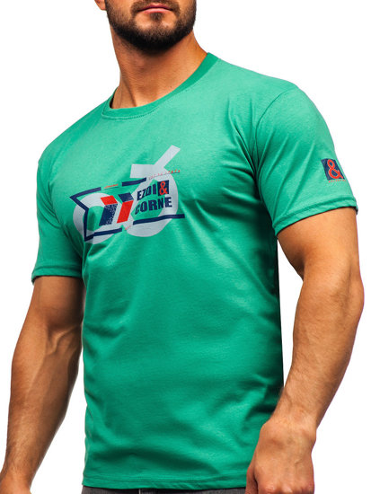 Men's Cotton T-shirt Green Bolf 14736