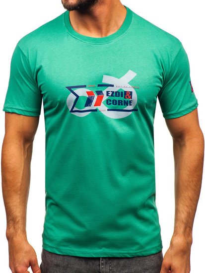 Men's Cotton T-shirt Green Bolf 14736