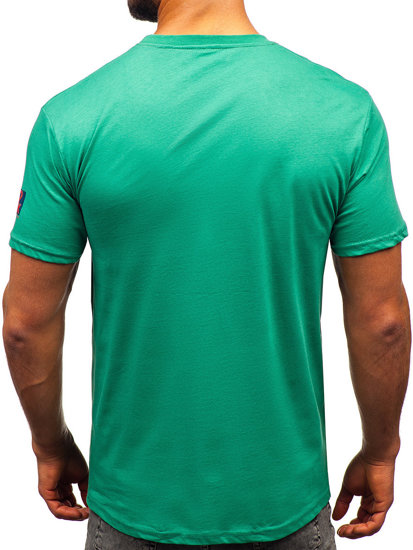 Men's Cotton T-shirt Green Bolf 14736