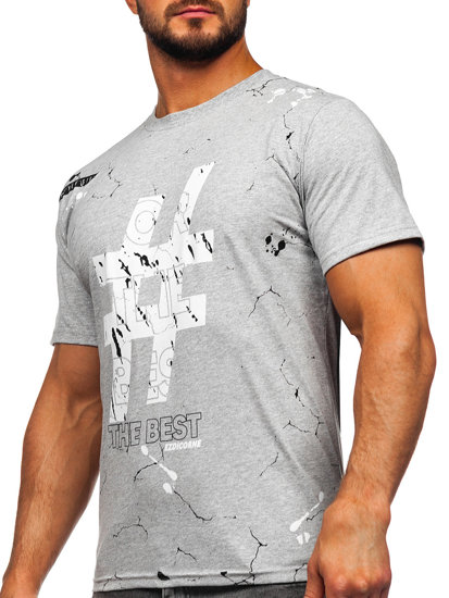 Men's Cotton T-shirt Grey Bolf 14728