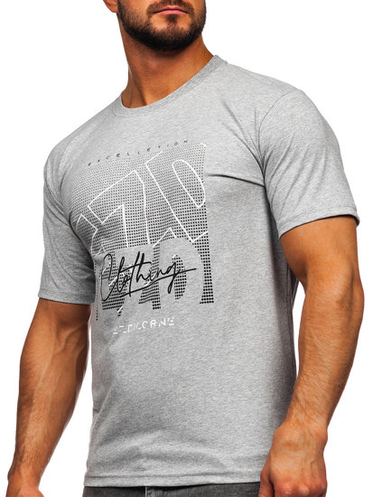 Men's Cotton T-shirt Grey Bolf 14748