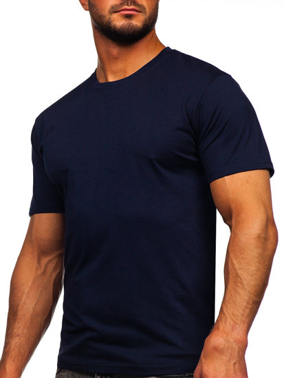 Men's Cotton T-shirt Navy Blue Bolf 0001