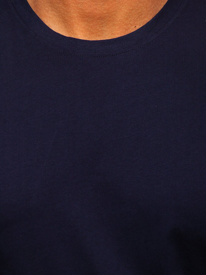 Men's Cotton T-shirt Navy Blue Bolf 0001