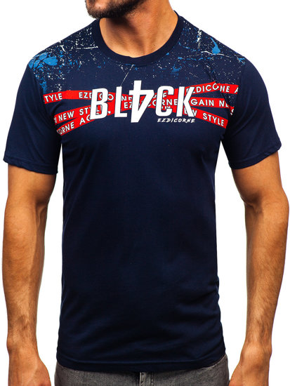 Men's Cotton T-shirt Navy Blue Bolf 14722