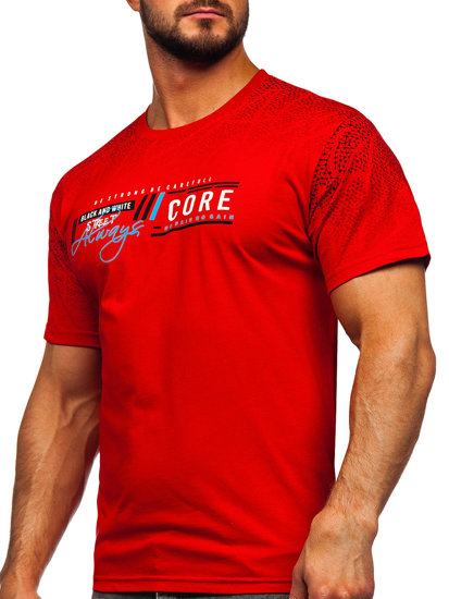 Men's Cotton T-shirt Red Bolf 14710