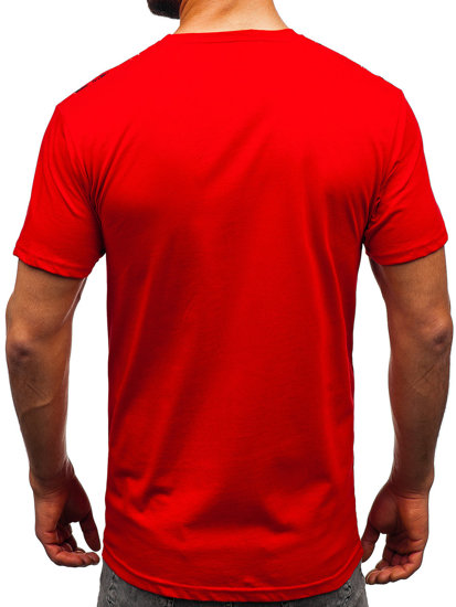 Men's Cotton T-shirt Red Bolf 14722