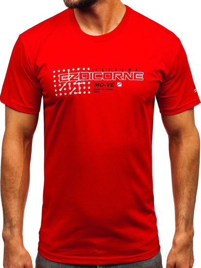 Men's Cotton T-shirt Red Bolf 14732