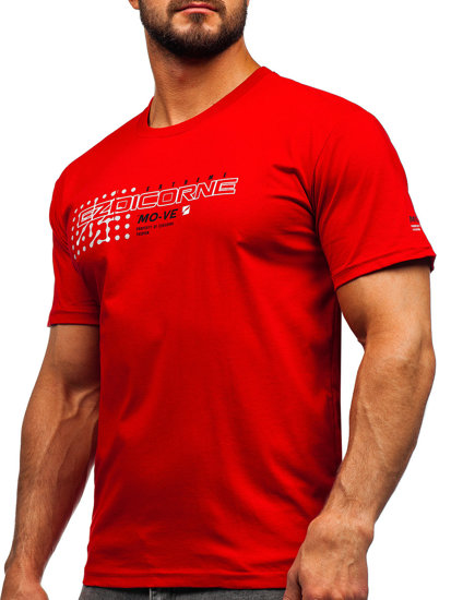 Men's Cotton T-shirt Red Bolf 14732