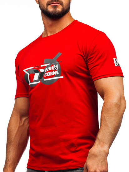 Men's Cotton T-shirt Red Bolf 14736