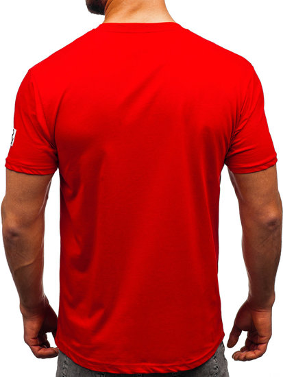 Men's Cotton T-shirt Red Bolf 14736