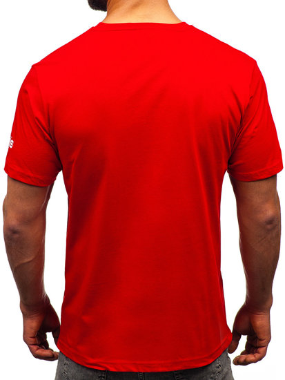 Men's Cotton T-shirt Red Bolf 14741