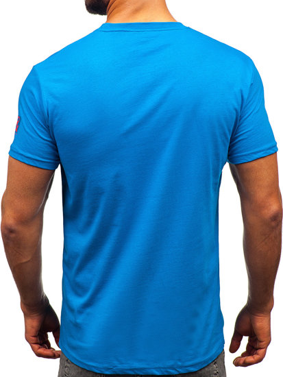 Men's Cotton T-shirt Sky Blue Bolf 14736