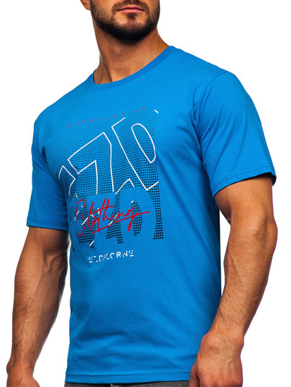 Men's Cotton T-shirt Sky Blue Bolf 14748