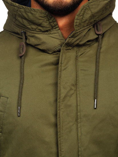 Men's Cotton Winter Parka Jacket Green Bolf 1793