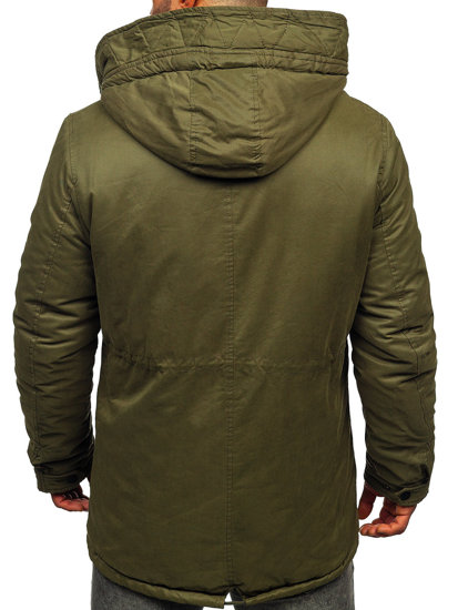 Men's Cotton Winter Parka Jacket Green Bolf 1793