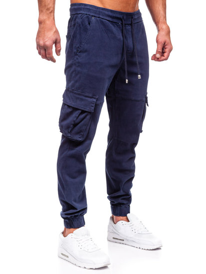 Men's Denim Cargo Joggers Navy Blue Bolf MP0105BS