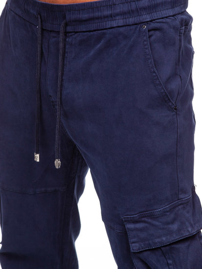 Men's Denim Cargo Joggers Navy Blue Bolf MP0105BS