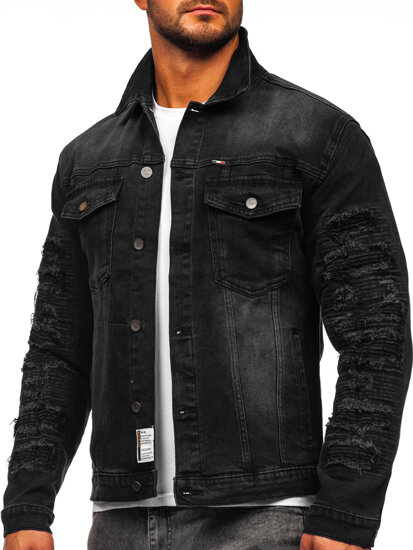 Men's Denim Jacket Black Bolf MJ523N