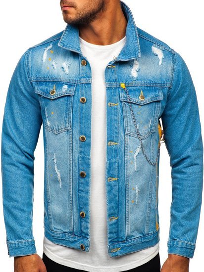 Men's Denim Jacket Blue Bolf 3-4