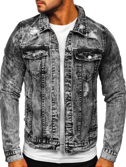 Men's Denim Jacket Grey Bolf AK588