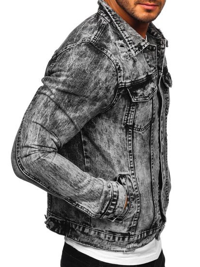 Men's Denim Jacket Grey Bolf AK588