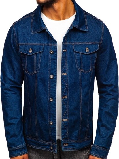 Men's Denim Jacket Navy Blue Bolf 1110