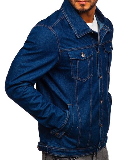 Men's Denim Jacket Navy Blue Bolf 1110