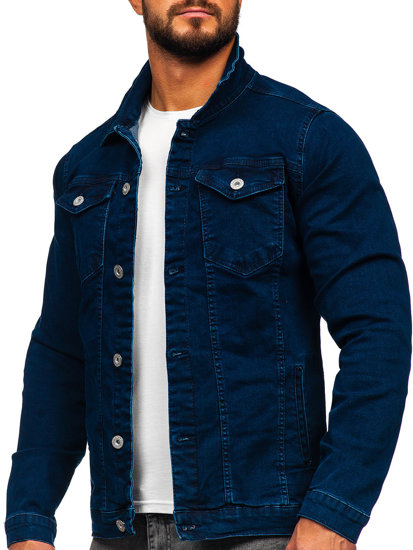 Men's Denim Jacket Navy Blue Bolf 200